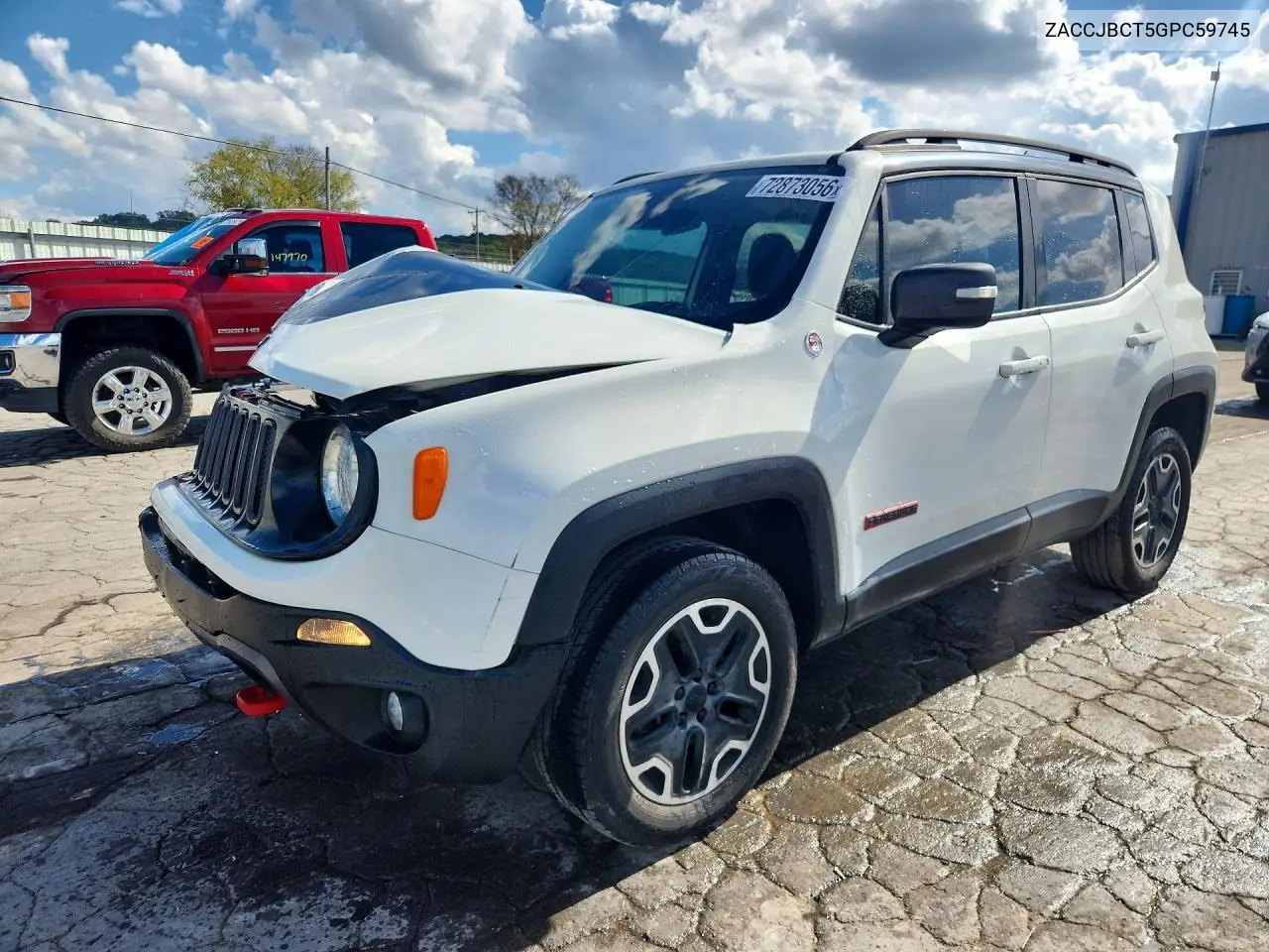 ZACCJBCT5GPC59745 Jeep Renegade 2016 — повреждение Передняя часть, фото до ремонта