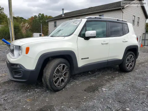 ZACCJBDT6GPD17280 — 2016 Jeep Renegade, Передняя часть, фото до ремонта