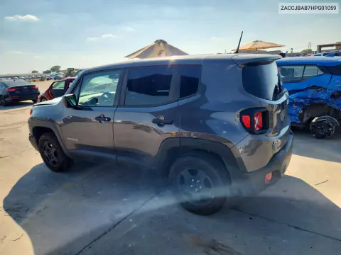2017 Jeep Renegade Sport VIN ZACCJBAB7HPG01059 фото 2