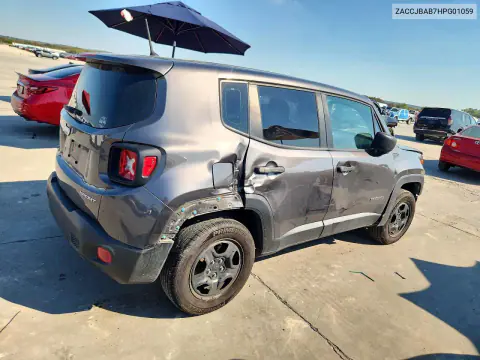 2017 Jeep Renegade Sport VIN ZACCJBAB7HPG01059 фото 3