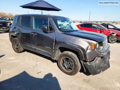 2017 Jeep Renegade Sport VIN ZACCJBAB7HPG01059 фото 4