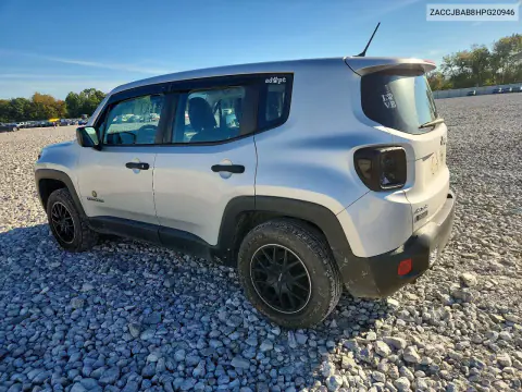 2017 Jeep Renegade Sport VIN ZACCJBAB8HPG20946 фото 2