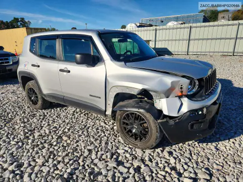 2017 Jeep Renegade Sport VIN ZACCJBAB8HPG20946 фото 4