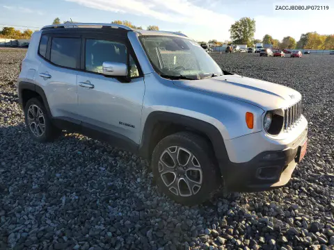 2018 Jeep Renegade Limited VIN ZACCJBDB0JPG72119 фото 4