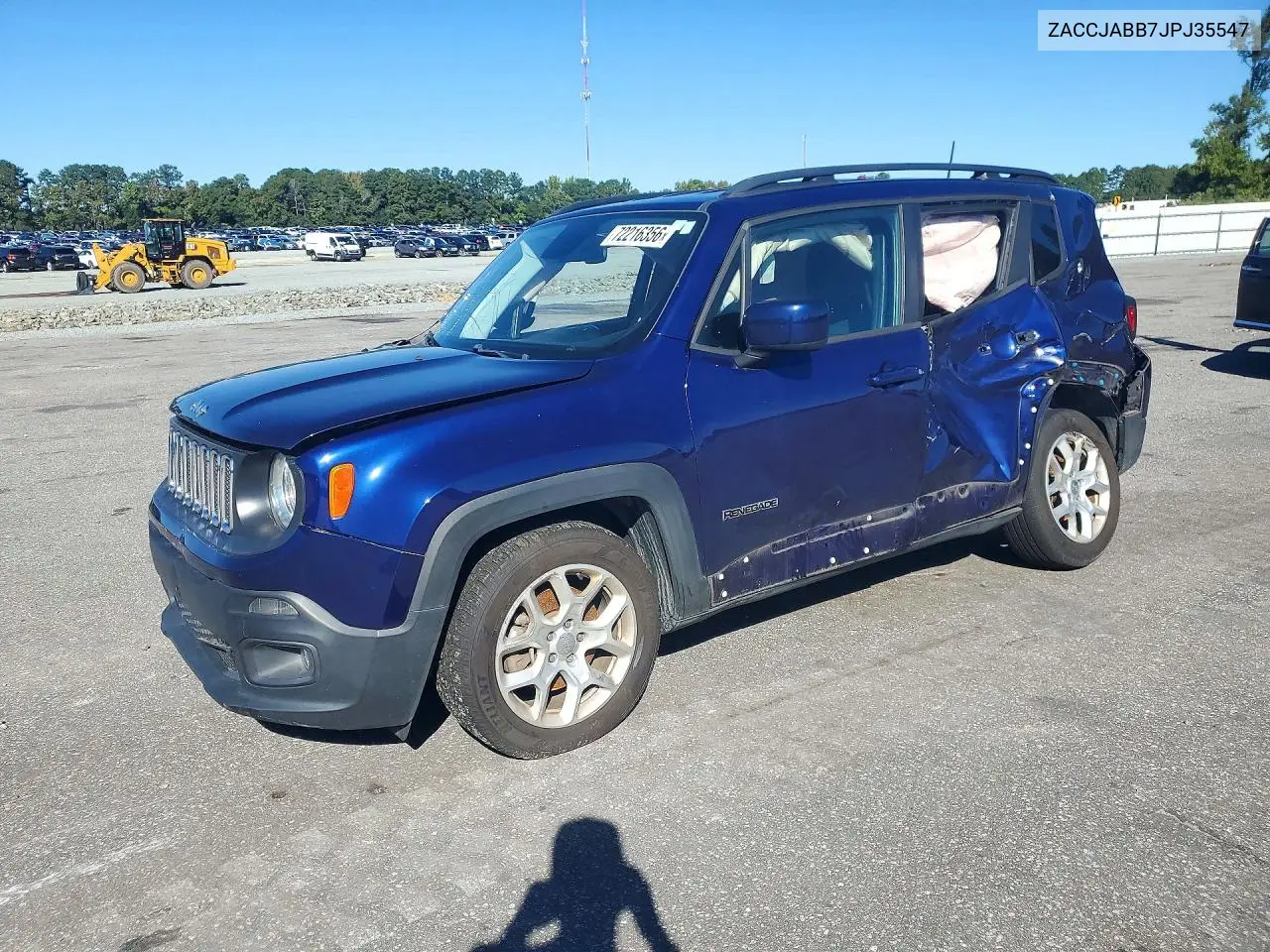 2018 Jeep Renegade Latitude VIN ZACCJABB7JPJ35547 фото 1