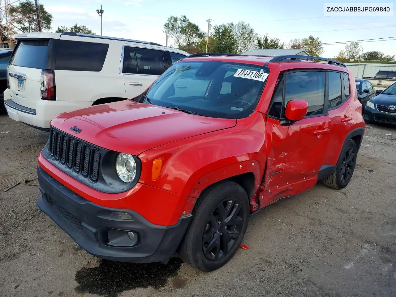 2018 Jeep Renegade Latitude VIN ZACCJABB8JPG69840 фото 1