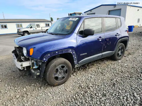 ZACCJBAB4JPJ56881 — 2018 Jeep Renegade, Передняя часть, фото до ремонта
