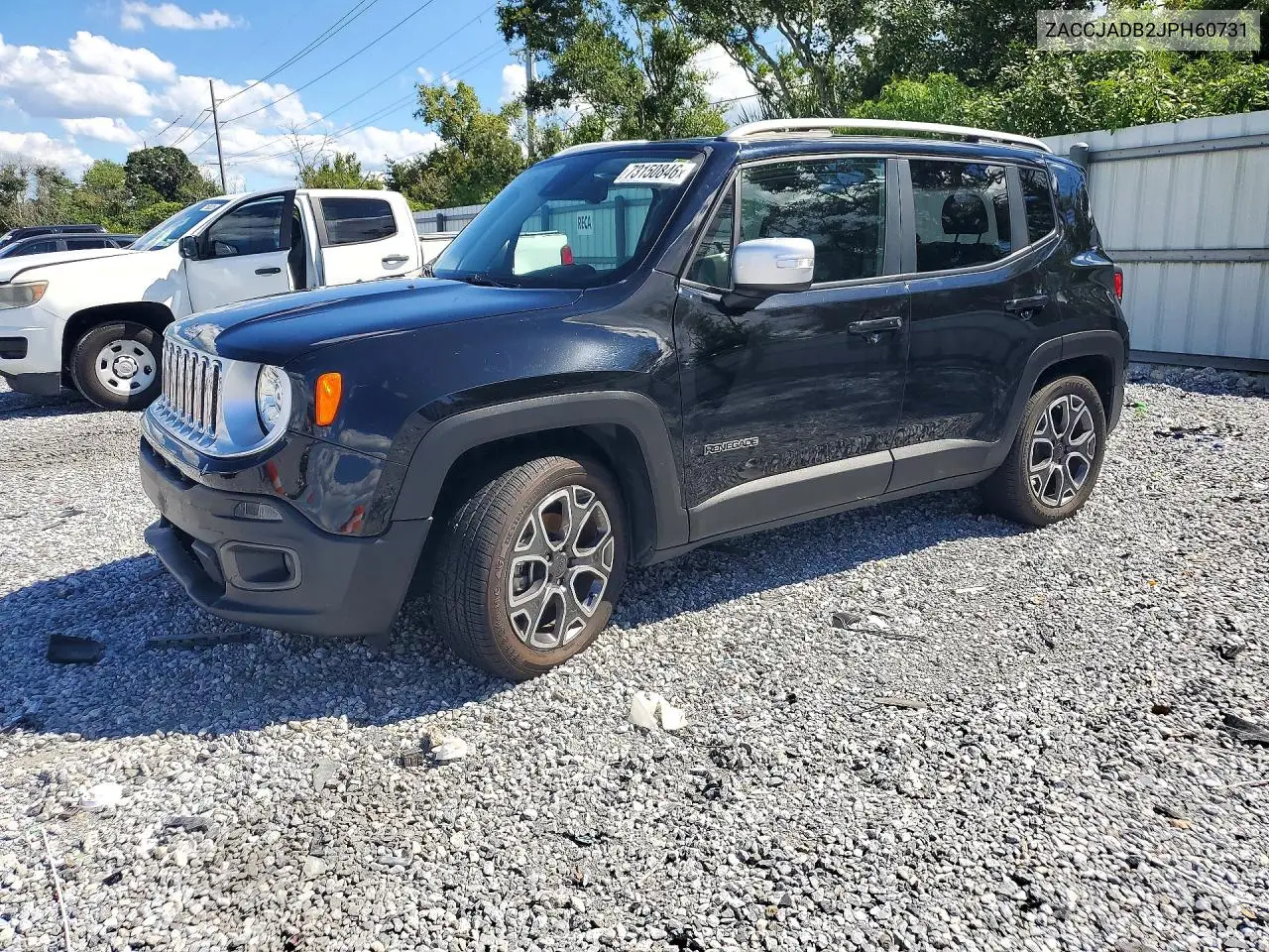 ZACCJADB2JPH60731 Jeep Renegade 2018 — повреждение Задняя часть, фото до ремонта