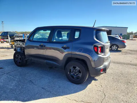 2019 Jeep Renegade Sport VIN ZACNJBAB6KPJ76172 фото 2
