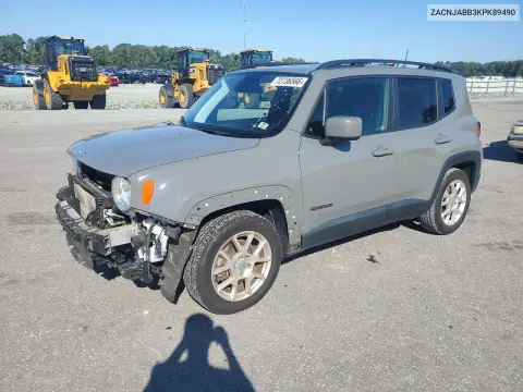 ZACNJABB3KPK89490 — 2019 Jeep Renegade, Передняя часть, фото до ремонта