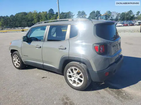 ZACNJABB3KPK89490 — 2019 Jeep Renegade, фото 2 с аукциона Copart, Передняя часть