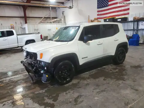 ZACNJAAB8LPL02799 — 2020 Jeep Renegade, Передняя часть, фото до ремонта