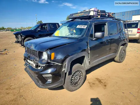 ZACNJDBB2MPN30282 — 2021 Jeep Renegade, Передняя часть, фото до ремонта