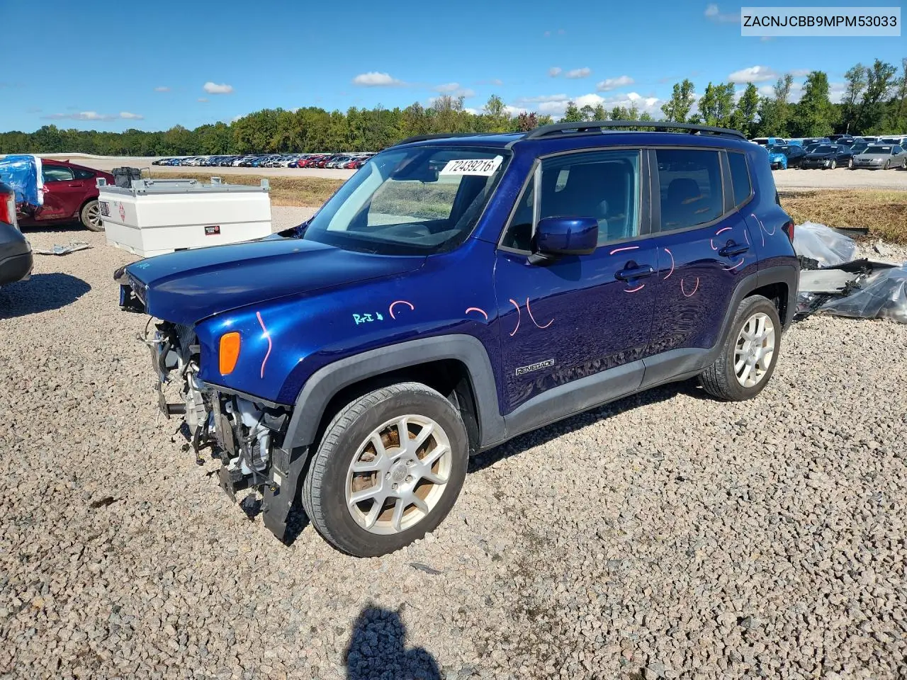 2021 Jeep Renegade Latitude VIN ZACNJCBB9MPM53033 фото 1