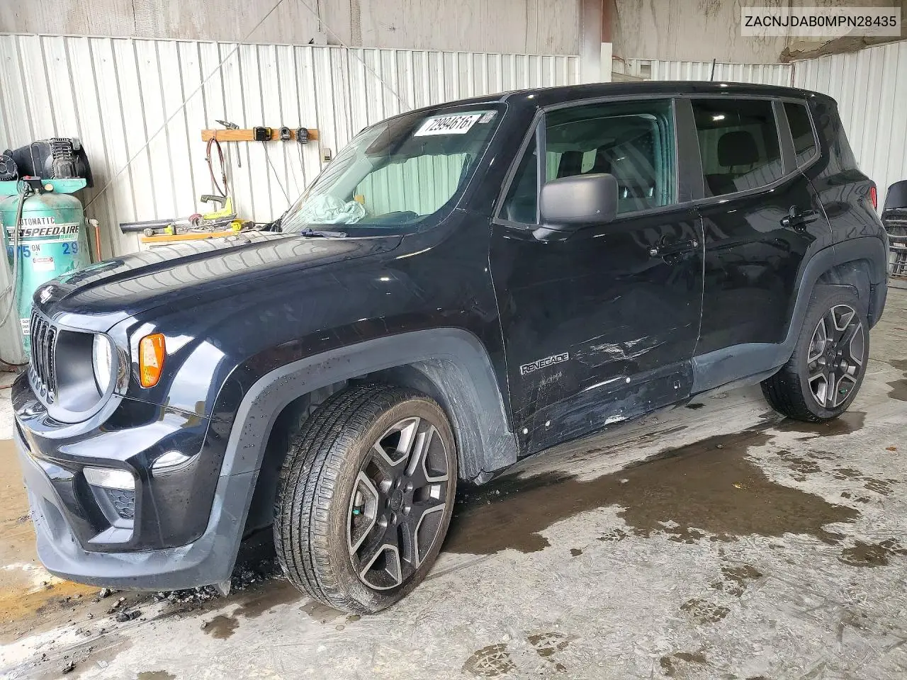 ZACNJDAB0MPN28435 Jeep Renegade 2021 — повреждение Передняя часть, фото до ремонта