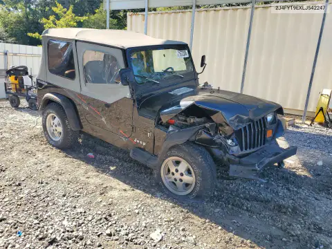 2J4FY19EXLJ542247 — 1990 Jeep Wrangler, фото 4 с аукциона Copart, Передняя часть