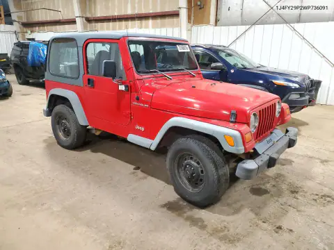 1998 Jeep Wrangler / Tj Se VIN 1J4FY29P2WP736091 фото 4