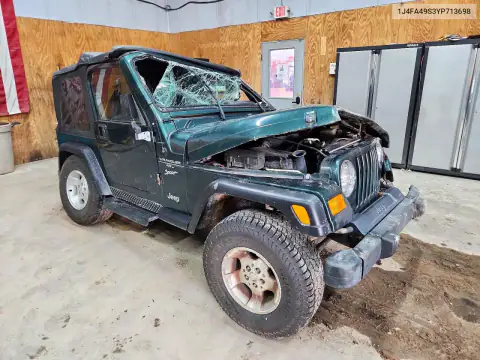 1J4FA49S3YP713698 — 2000 Jeep Wrangler, фото 4 с аукциона Copart, Опрокидывание