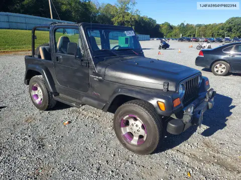 2000 Jeep Wrangler / Tj Sahara VIN 1J4FA59S4YP802394 фото 4