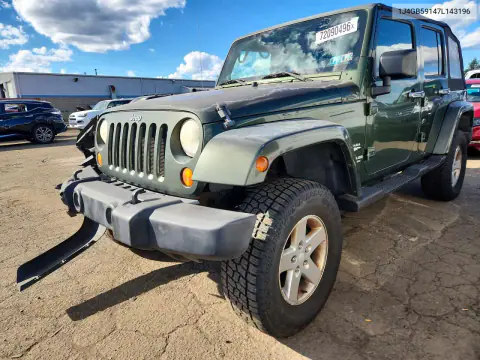 1J4GB59147L143196 — 2007 Jeep Wrangler, Передняя часть, фото до ремонта