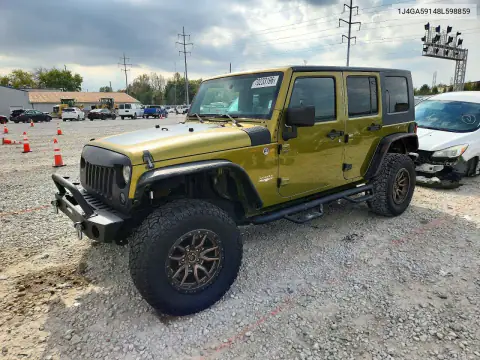 1J4GA59148L598859 Jeep Wrangler 2008 — повреждение Передняя часть, фото до ремонта
