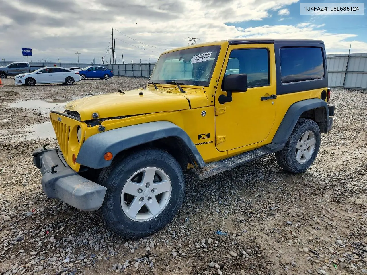 1J4FA24108L585124 Jeep Wrangler 2008 — повреждение Передняя часть, фото до ремонта