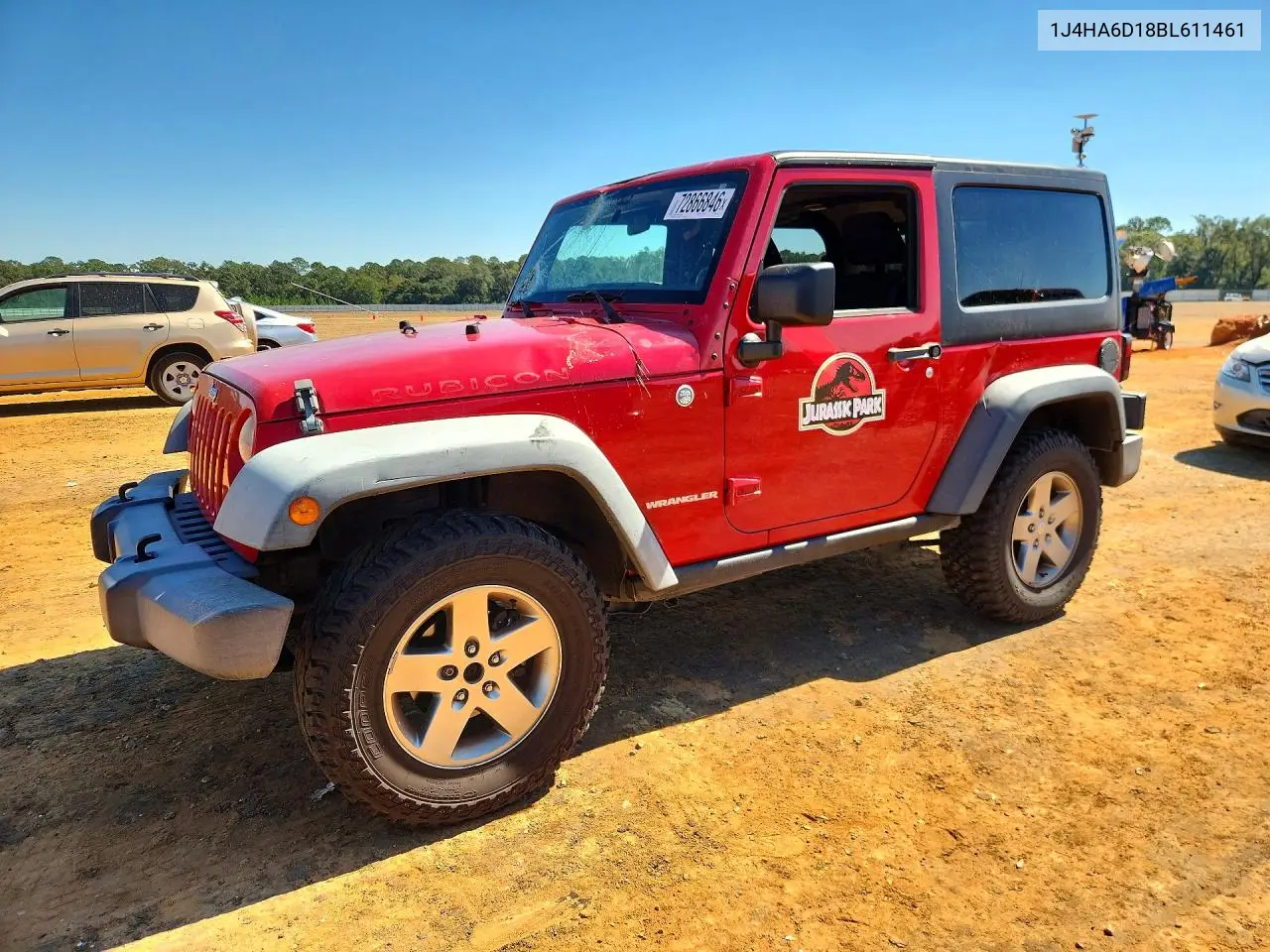 1J4HA6D18BL611461 Jeep Wrangler 2011 — повреждение Передняя часть, фото до ремонта