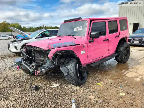 1J4BA3819BL549714 — 2011 Jeep Wrangler, Передняя часть, фото до ремонта