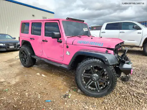 1J4BA3819BL549714 — 2011 Jeep Wrangler, фото 4 с аукциона Copart, Передняя часть