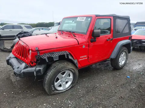 1C4AJWAG3CL197250 — 2012 Jeep Wrangler, Передняя часть, фото до ремонта