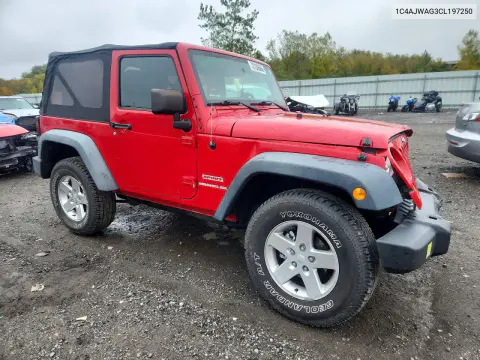 2012 Jeep Wrangler Sport VIN 1C4AJWAG3CL197250 фото 4