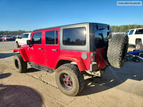 2013 Jeep Wrangler Unlimited Sahara VIN 1C4HJWEG7DL692481 фото 2