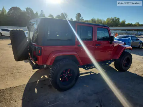 2013 Jeep Wrangler Unlimited Sahara VIN 1C4HJWEG7DL692481 фото 3