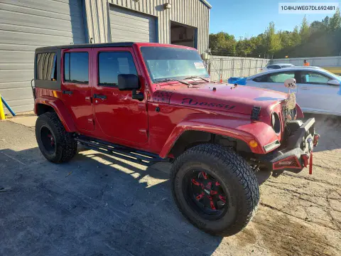 2013 Jeep Wrangler Unlimited Sahara VIN 1C4HJWEG7DL692481 фото 4