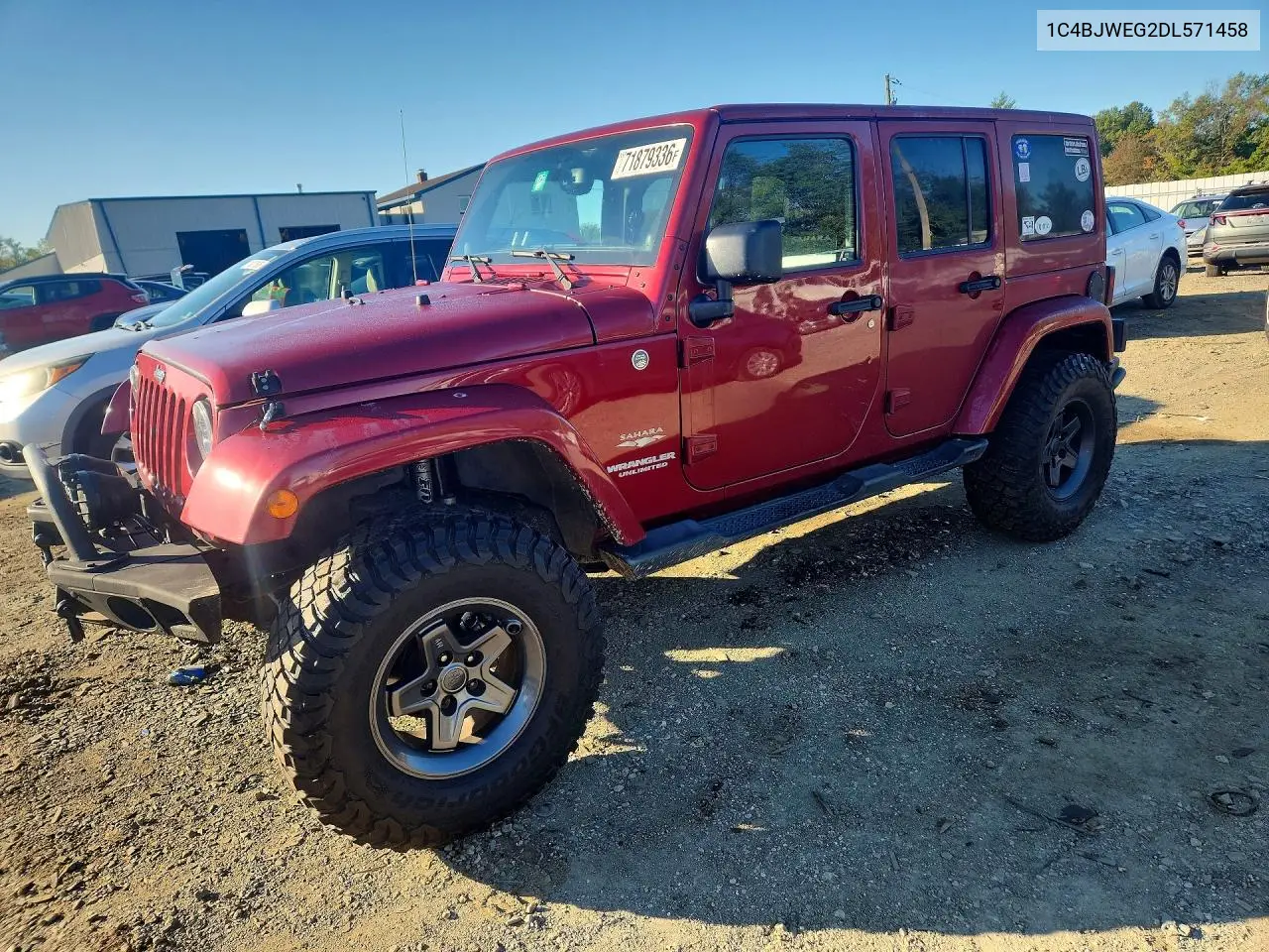 2013 Jeep Wrangler Unlimited Sahara VIN 1C4BJWEG2DL571458 фото 1