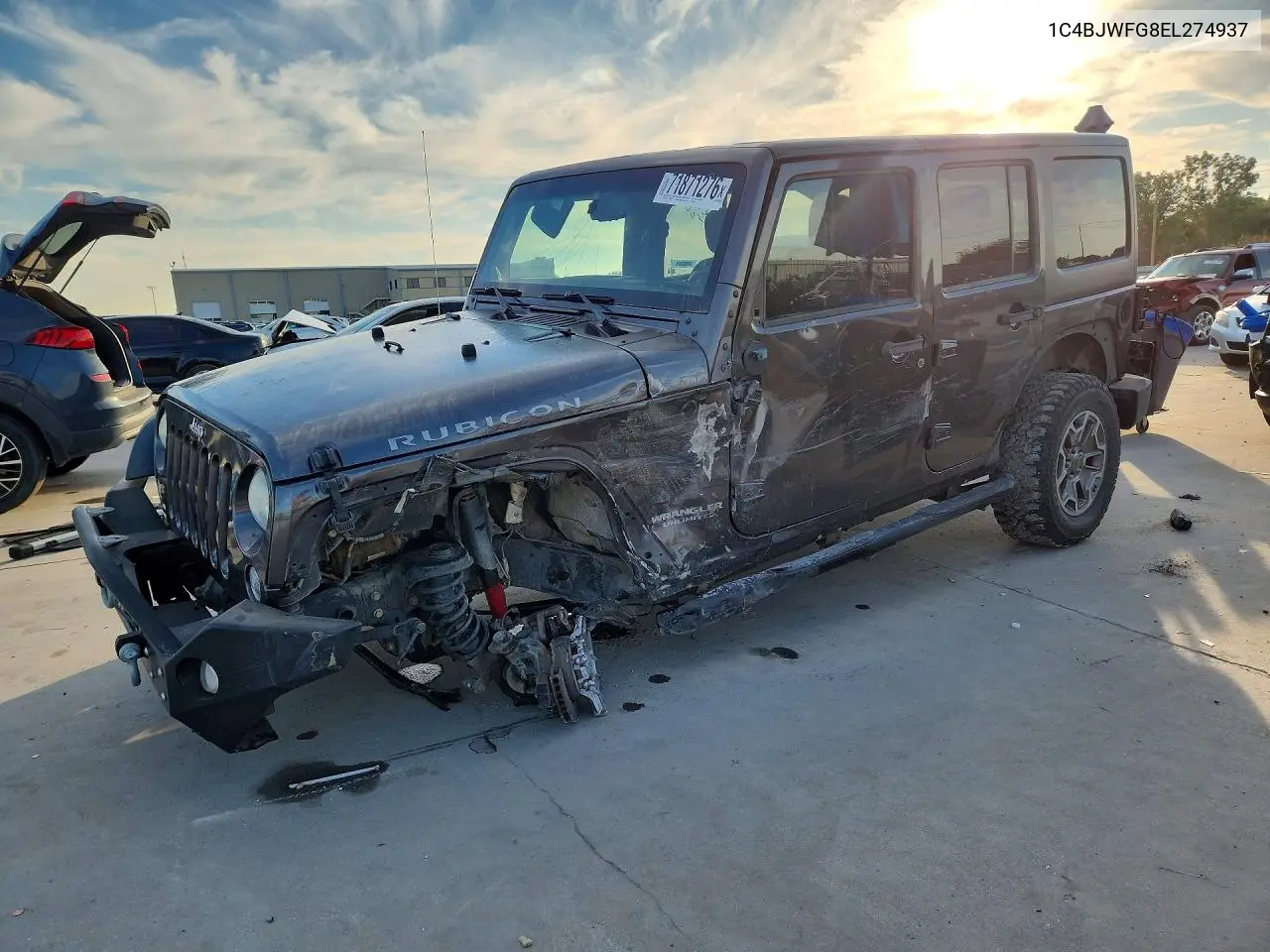 2014 Jeep Wrangler Unlimited Rubicon VIN 1C4BJWFG8EL274937 фото 1