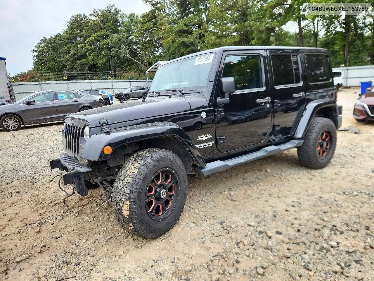 2014 Jeep Wrangler Unlimited Sahara VIN 1C4BJWEGXEL163789 фото 1
