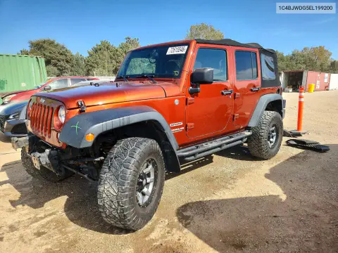 1C4BJWDG5EL199200 — 2014 Jeep Wrangler, Передняя часть, фото до ремонта