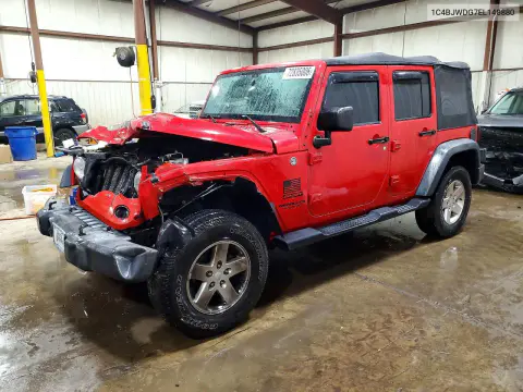 1C4BJWDG7EL148880 — 2014 Jeep Wrangler, Передняя часть, фото до ремонта