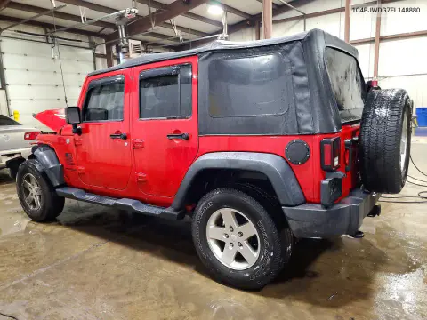2014 Jeep Wrangler Unlimited Sport VIN 1C4BJWDG7EL148880 фото 2