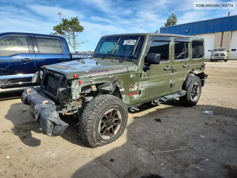 2015 Jeep Wrangler Unlimited Sahara VIN 1C4BJWEG3FL743774 фото 1