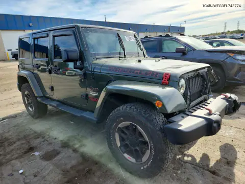 2015 Jeep Wrangler Unlimited Sahara VIN 1C4BJWEG3FL743774 фото 4
