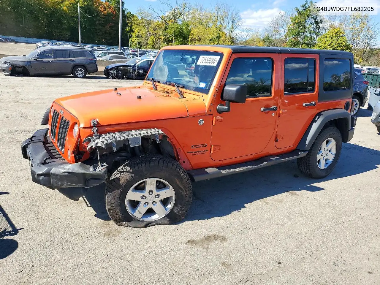 2015 Jeep Wrangler Unlimited Sport VIN 1C4BJWDG7FL682205 фото 1
