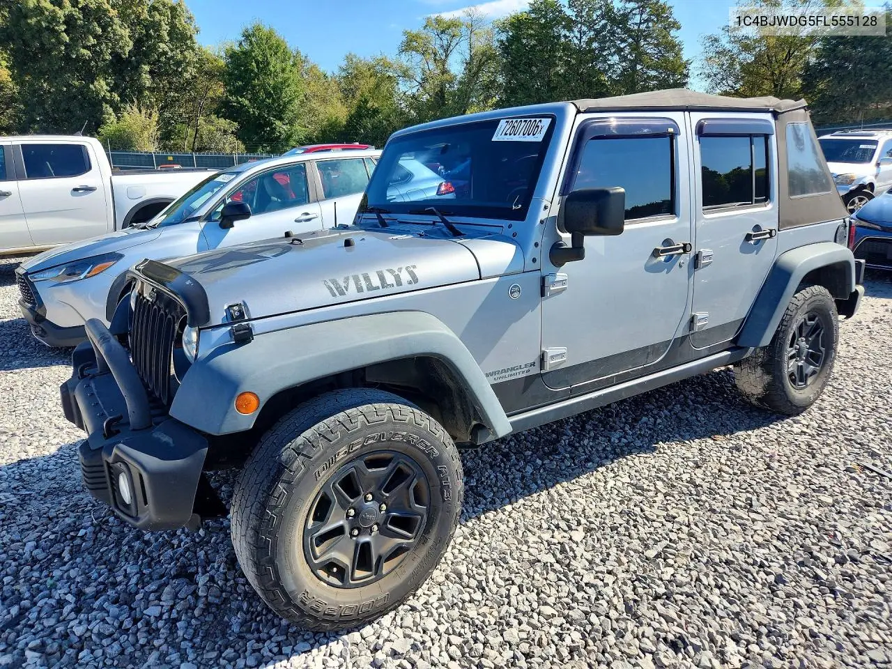 2015 Jeep Wrangler Unlimited Sport VIN 1C4BJWDG5FL555128 фото 1