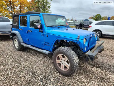 1C4BJWDG3FL729830 — 2015 Jeep Wrangler, фото 4 с аукциона Copart, Механические повреждения