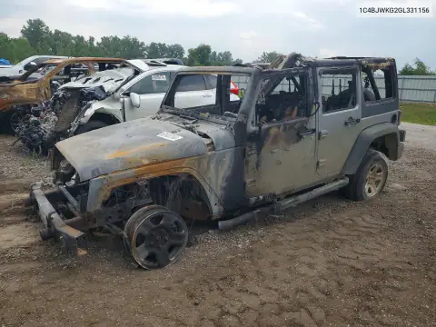 1C4BJWKG2GL331156 — 2016 Jeep Wrangler, Пожар, фото до ремонта
