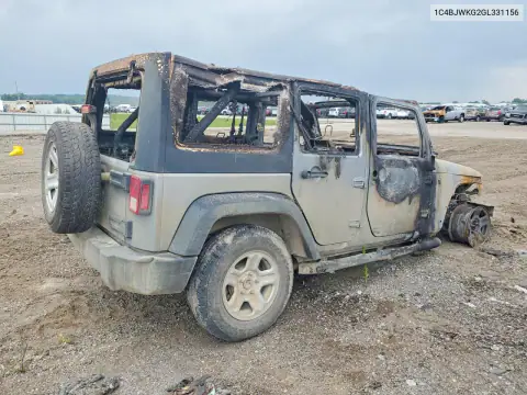 1C4BJWKG2GL331156 — 2016 Jeep Wrangler, фото 3 с аукциона Copart, Пожар