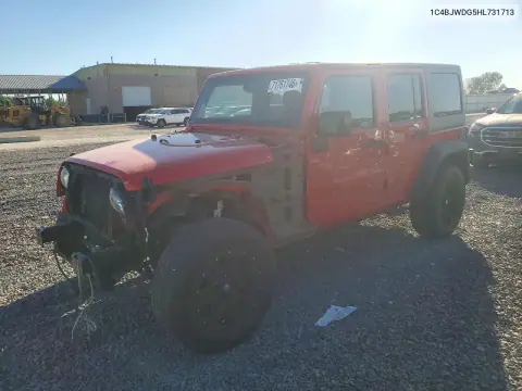 1C4BJWDG5HL731713 — 2017 Jeep Wrangler, Передняя часть, фото до ремонта
