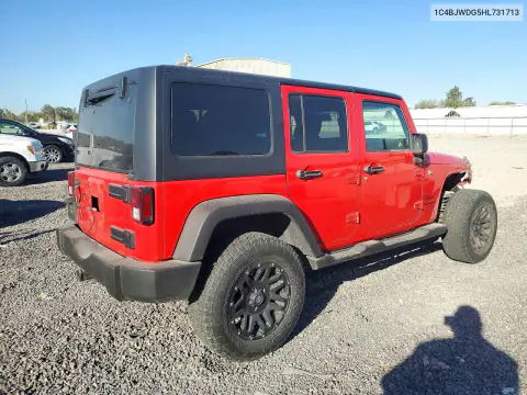 2017 Jeep Wrangler Unlimited Sport VIN 1C4BJWDG5HL731713 фото 3