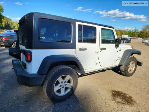 2017 Jeep Wrangler Unlimited Sport VIN 1C4HJWDGXHL574920 фото 3